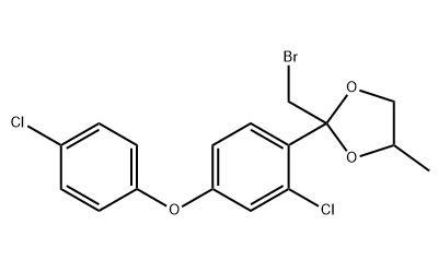 1,3-Dioxolane,2-(bromomethyl)-2-[2-chloro-4-(4-chlorophenoxy)phenyl]-4-methyl-